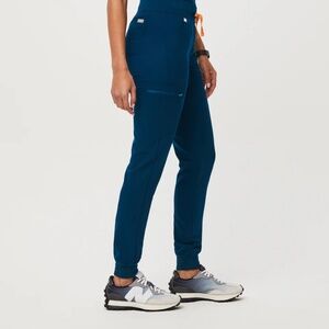 Figs high waisted Zamora jogger deep reef scrubs